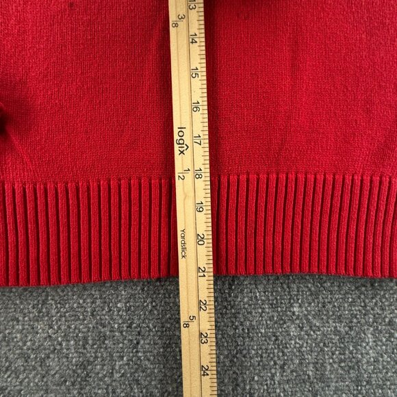 Ralph Lauren Polo Jeans Women Flag Sweater Red XL Turtleneck Knit Pullover USA - Picture 5 of 16